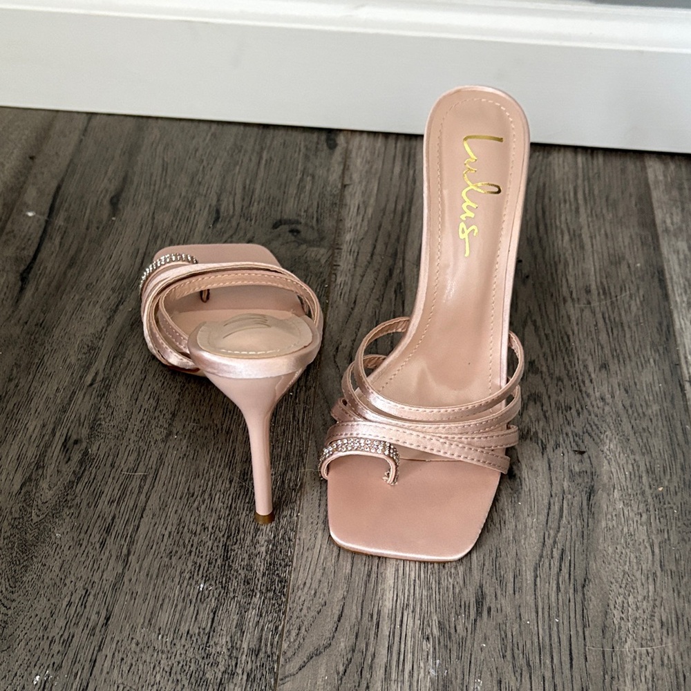 Lulu's Blush Strappy Heels